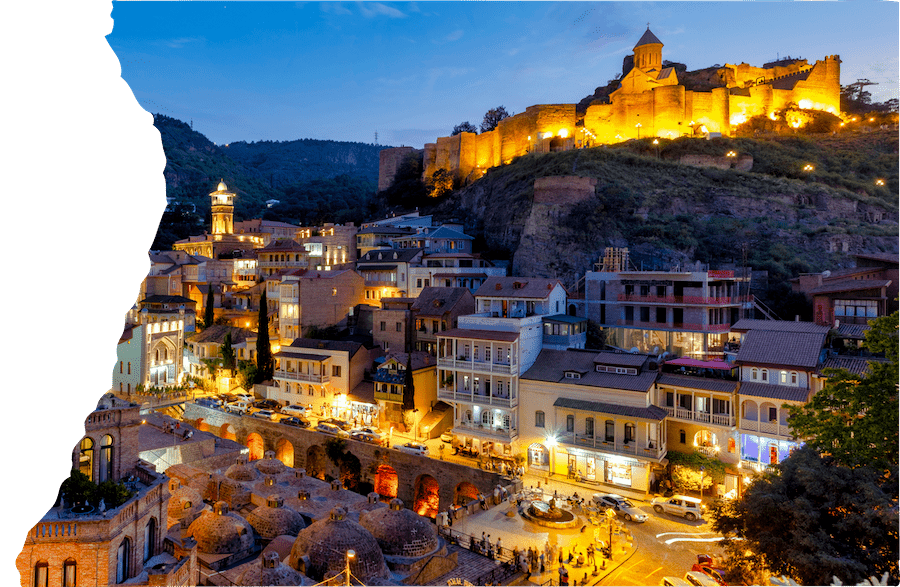 Travelers exploring Georgia